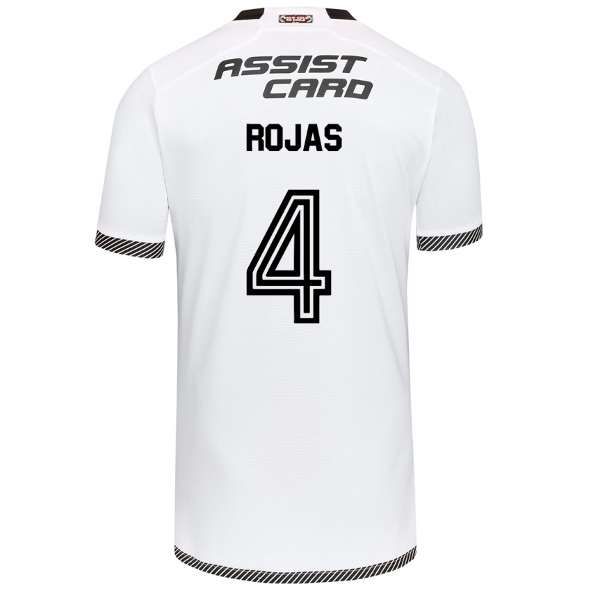 Kinderen Javier Rojas #4 Wit Zwart Thuisshirt Thuistenue 2024/25 T-Shirt België