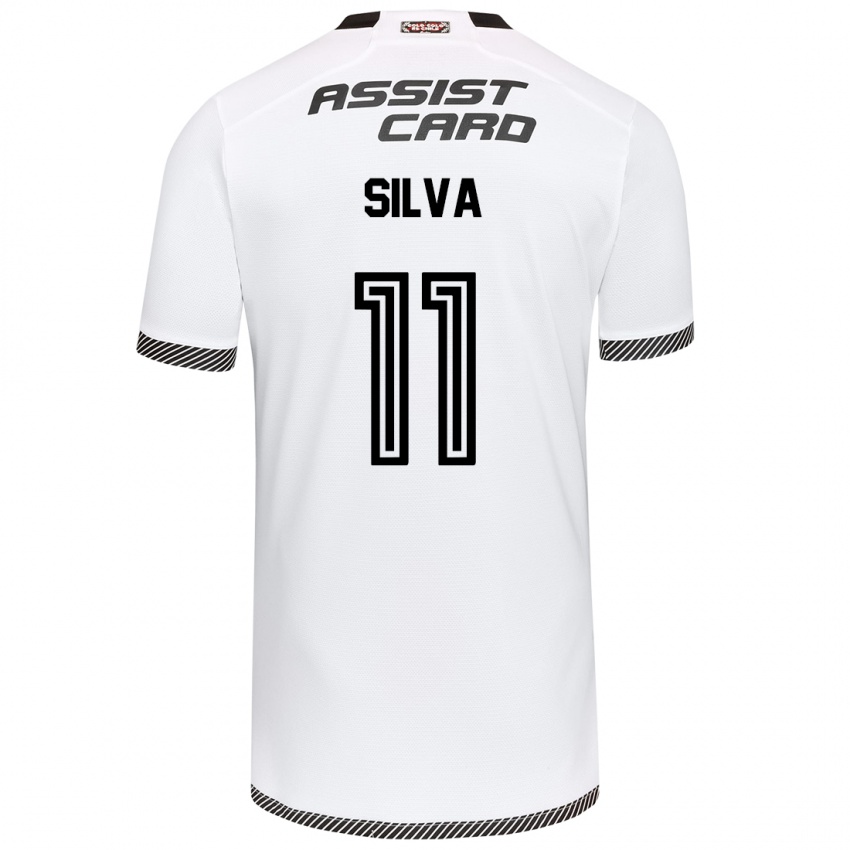 Kinderen Martín Silva #11 Wit Zwart Thuisshirt Thuistenue 2024/25 T-Shirt België