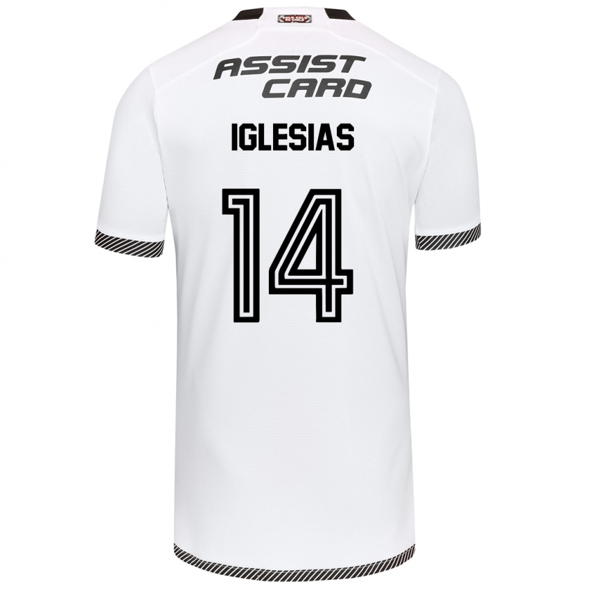 Kinderen Luciano Iglesias #14 Wit Zwart Thuisshirt Thuistenue 2024/25 T-Shirt België