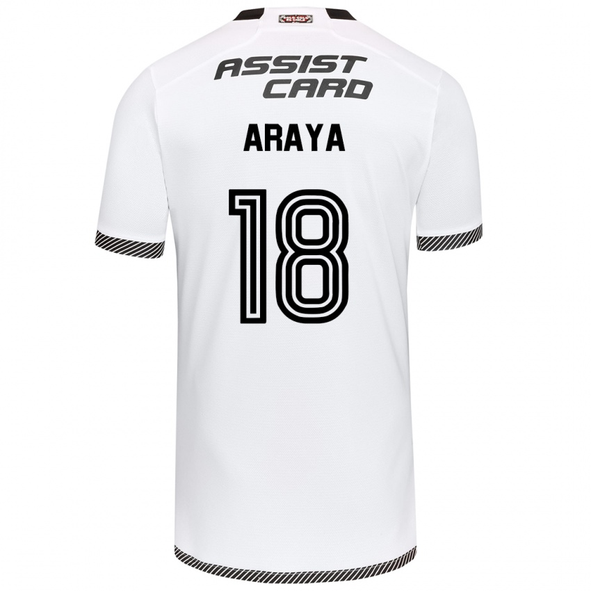 Kinderen Benjamín Araya #18 Wit Zwart Thuisshirt Thuistenue 2024/25 T-Shirt België