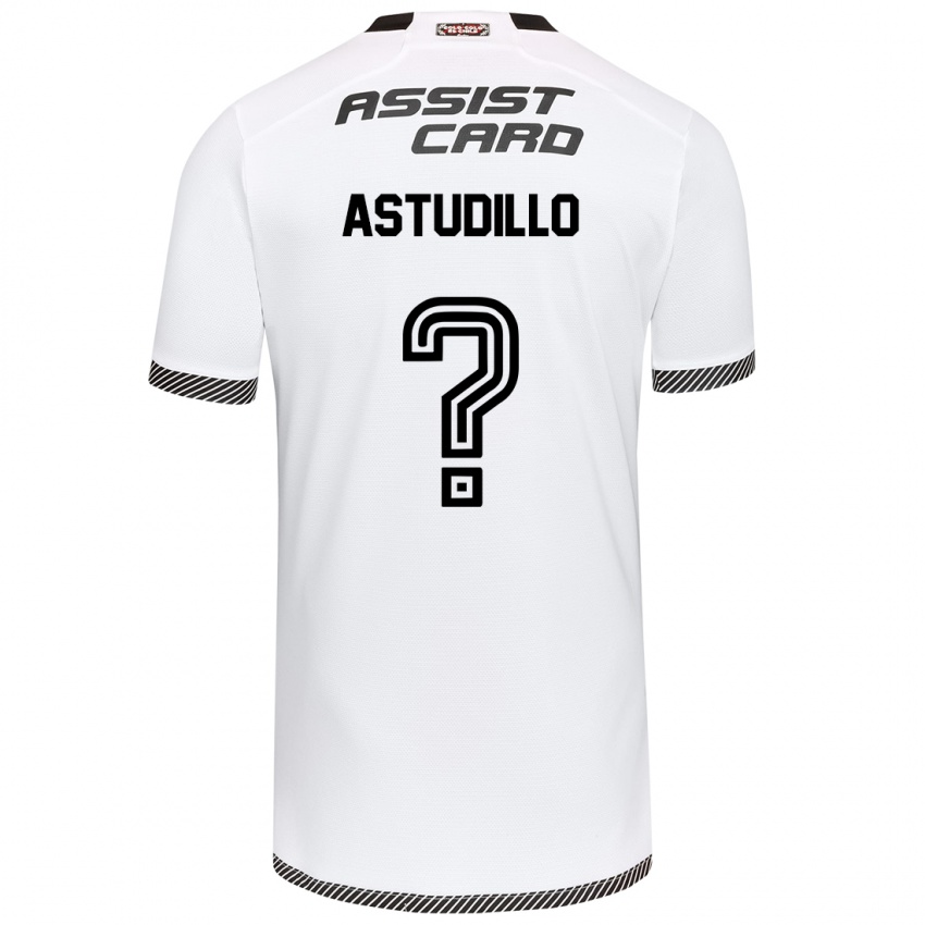 Kinderen Jerall Astudillo #0 Wit Zwart Thuisshirt Thuistenue 2024/25 T-Shirt België