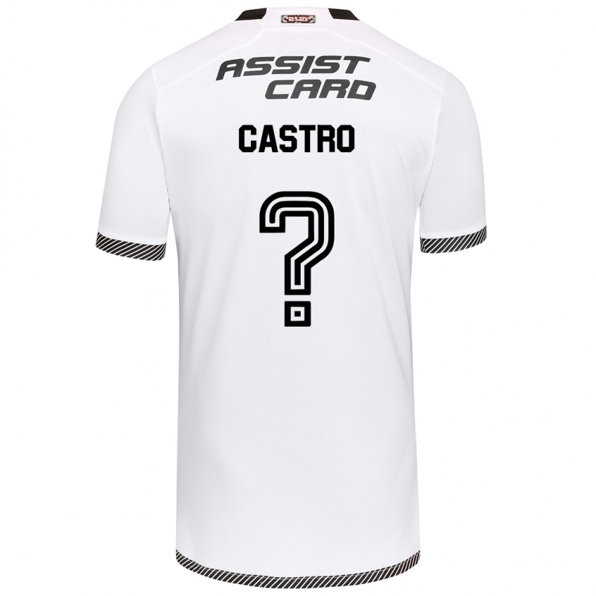 Kinderen Benjamín Castro #0 Wit Zwart Thuisshirt Thuistenue 2024/25 T-Shirt België