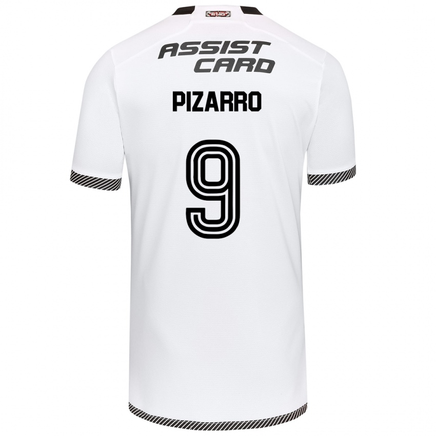 Kinderen Damián Pizarro #9 Wit Zwart Thuisshirt Thuistenue 2024/25 T-Shirt België