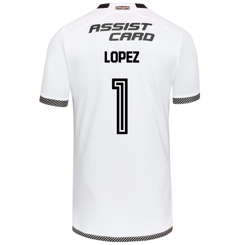 Kinderen Yessenia López #1 Wit Zwart Thuisshirt Thuistenue 2024/25 T-Shirt België