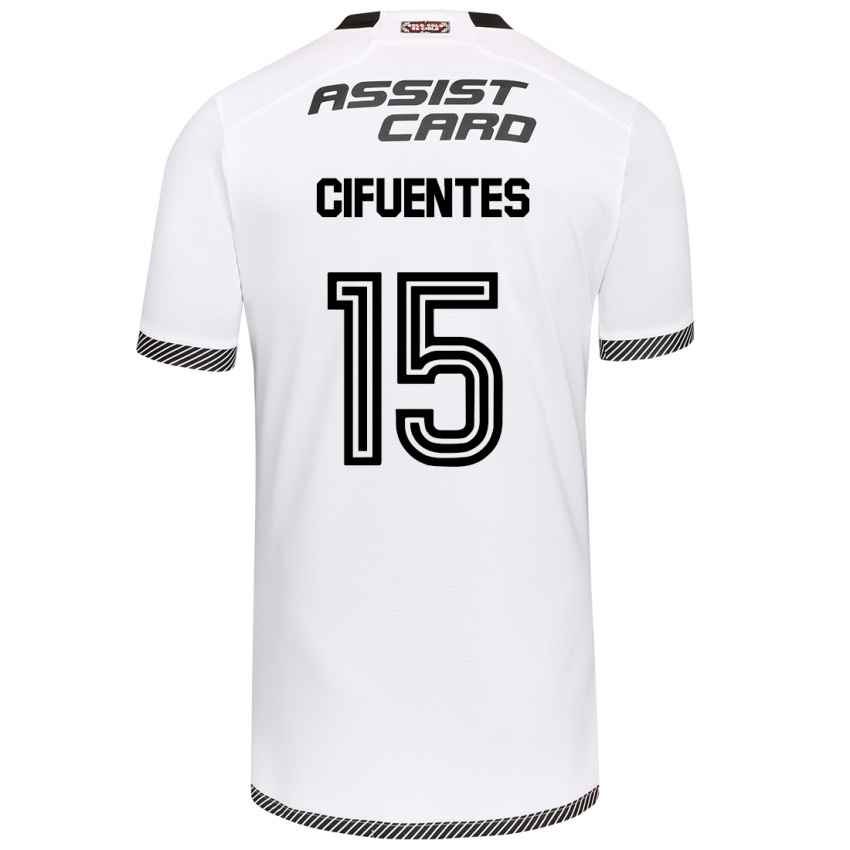 Enfant Maillot Anaís Cifuentes #15 Blanc Noir Tenues Domicile 2024/25 T-Shirt Belgique