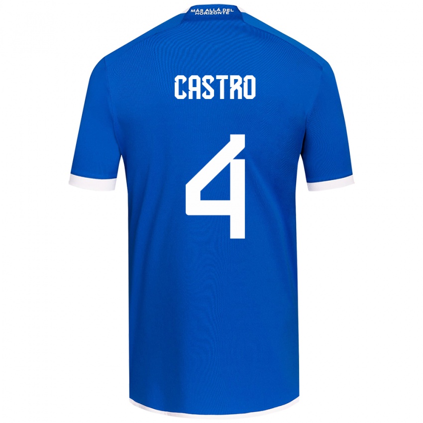 Kinderen José Ignacio Castro #4 Blauw Wit Thuisshirt Thuistenue 2024/25 T-Shirt België