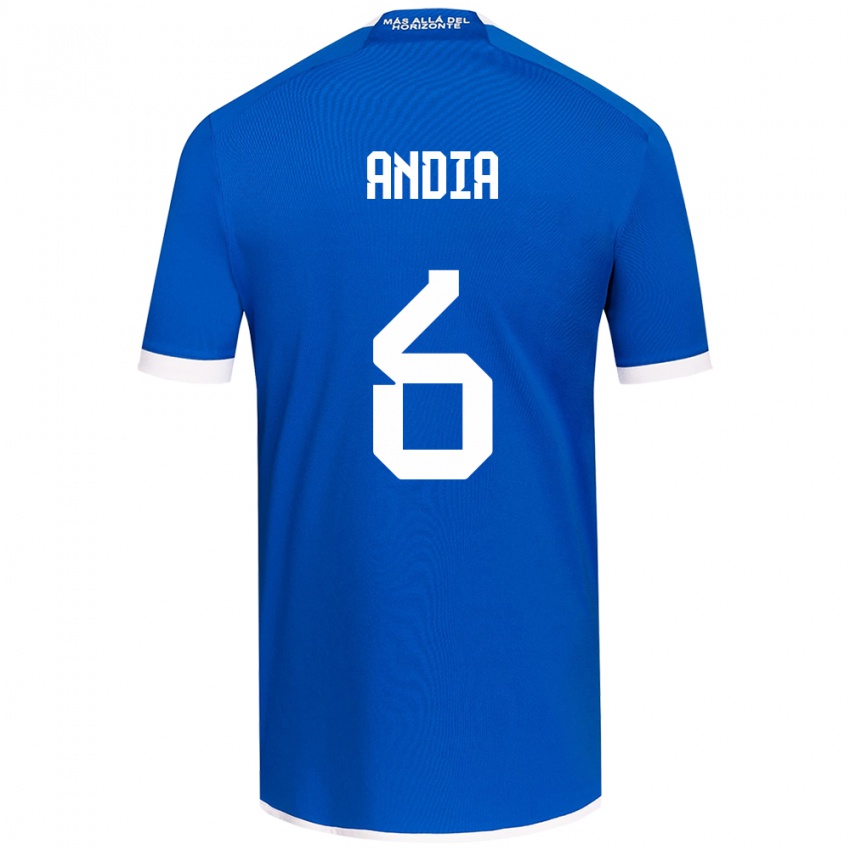 Kinderen Yonathan Andía #6 Blauw Wit Thuisshirt Thuistenue 2024/25 T-Shirt België