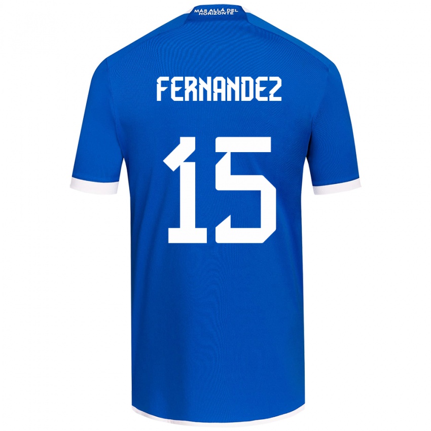 Kinderen Vicente Fernández #15 Blauw Wit Thuisshirt Thuistenue 2024/25 T-Shirt België