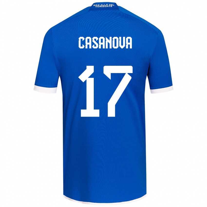 Kinderen Luis Casanova #17 Blauw Wit Thuisshirt Thuistenue 2024/25 T-Shirt België