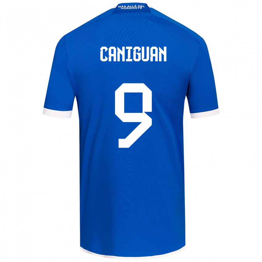 Kinderen Franchesca Caniguán #9 Blauw Wit Thuisshirt Thuistenue 2024/25 T-Shirt België