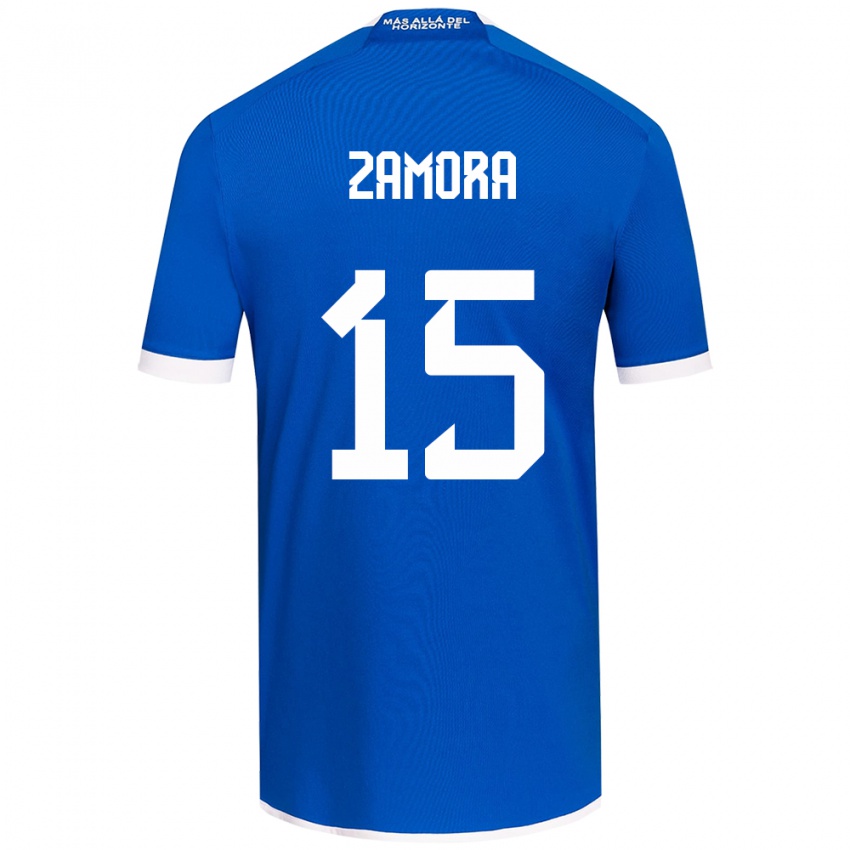 Kinderen Daniela Zamora #15 Blauw Wit Thuisshirt Thuistenue 2024/25 T-Shirt België