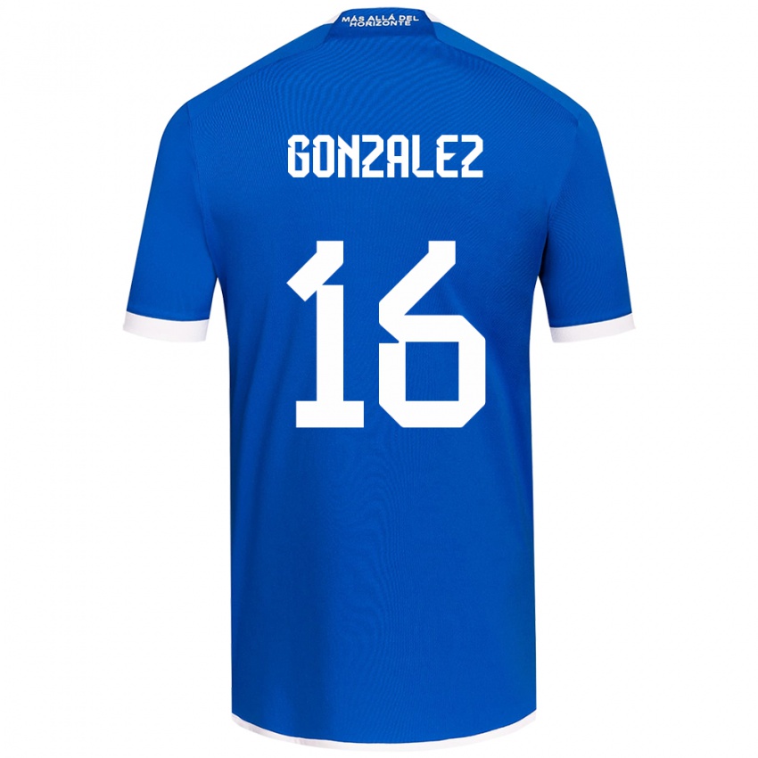 Kinderen Monserratt González #16 Blauw Wit Thuisshirt Thuistenue 2024/25 T-Shirt België