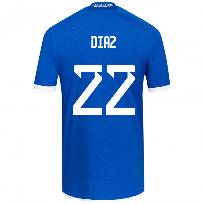 Kinderen Valentina Díaz #22 Blauw Wit Thuisshirt Thuistenue 2024/25 T-Shirt België