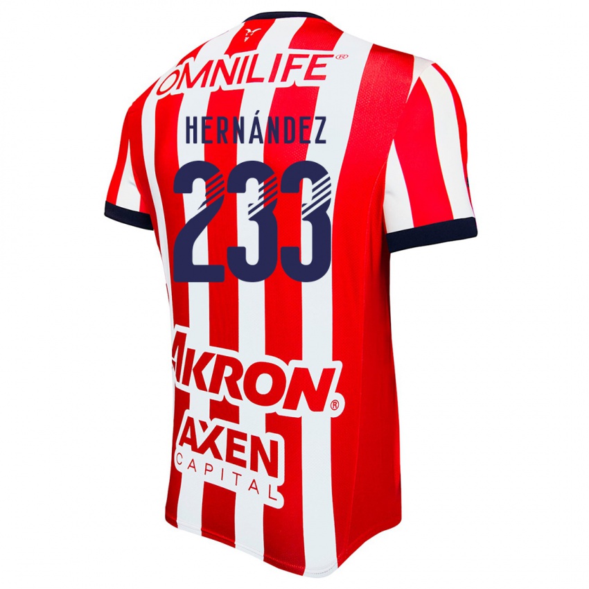 Enfant Maillot Zinedine Hernández #233 Rouge Blanc Bleu Tenues Domicile 2024/25 T-Shirt Belgique