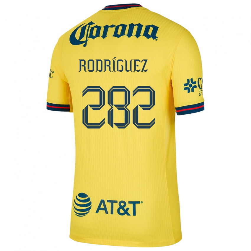 Enfant Maillot Francisco Rodríguez #282 Jaune Bleu Tenues Domicile 2024/25 T-Shirt Belgique