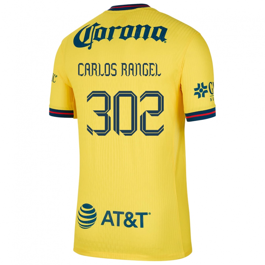 Enfant Maillot Juan Carlos Rangel #302 Jaune Bleu Tenues Domicile 2024/25 T-Shirt Belgique