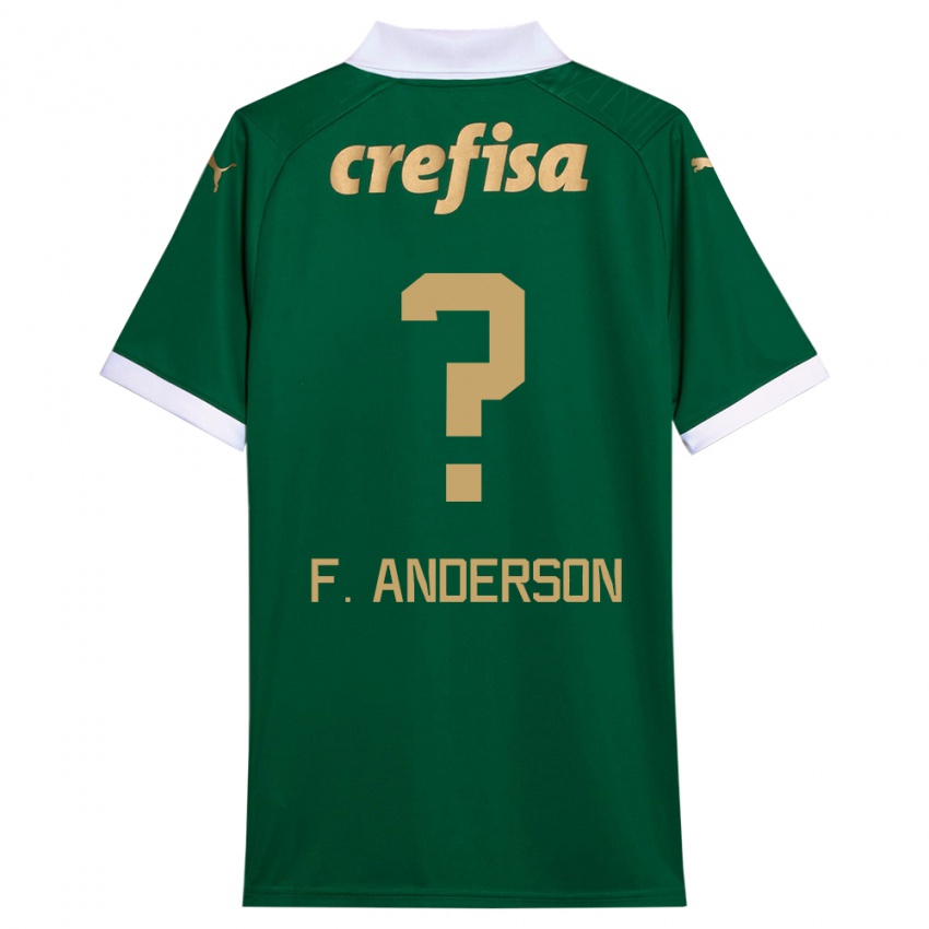 Enfant Maillot Felipe Anderson #0 Vert Blanc Tenues Domicile 2024/25 T-Shirt Belgique