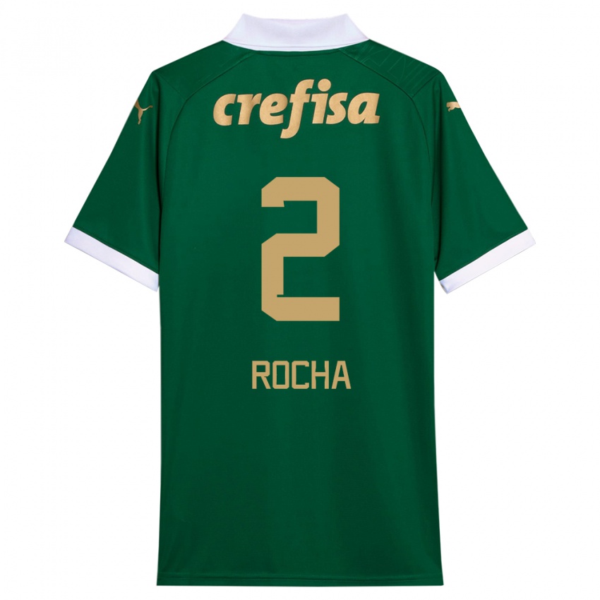 Kinderen Marcos Rocha #2 Groen Wit Thuisshirt Thuistenue 2024/25 T-Shirt België