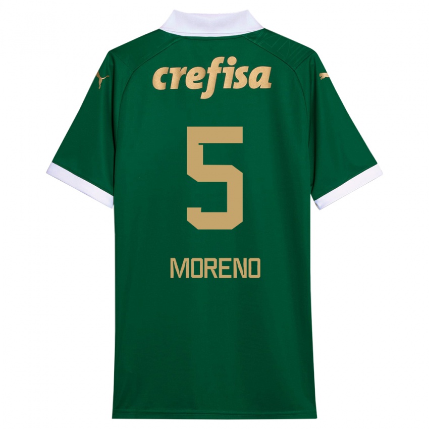 Kinderen Aníbal Moreno #5 Groen Wit Thuisshirt Thuistenue 2024/25 T-Shirt België