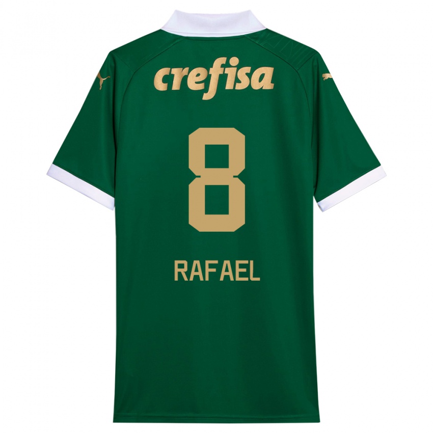 Enfant Maillot Ze Rafael #8 Vert Blanc Tenues Domicile 2024/25 T-Shirt Belgique