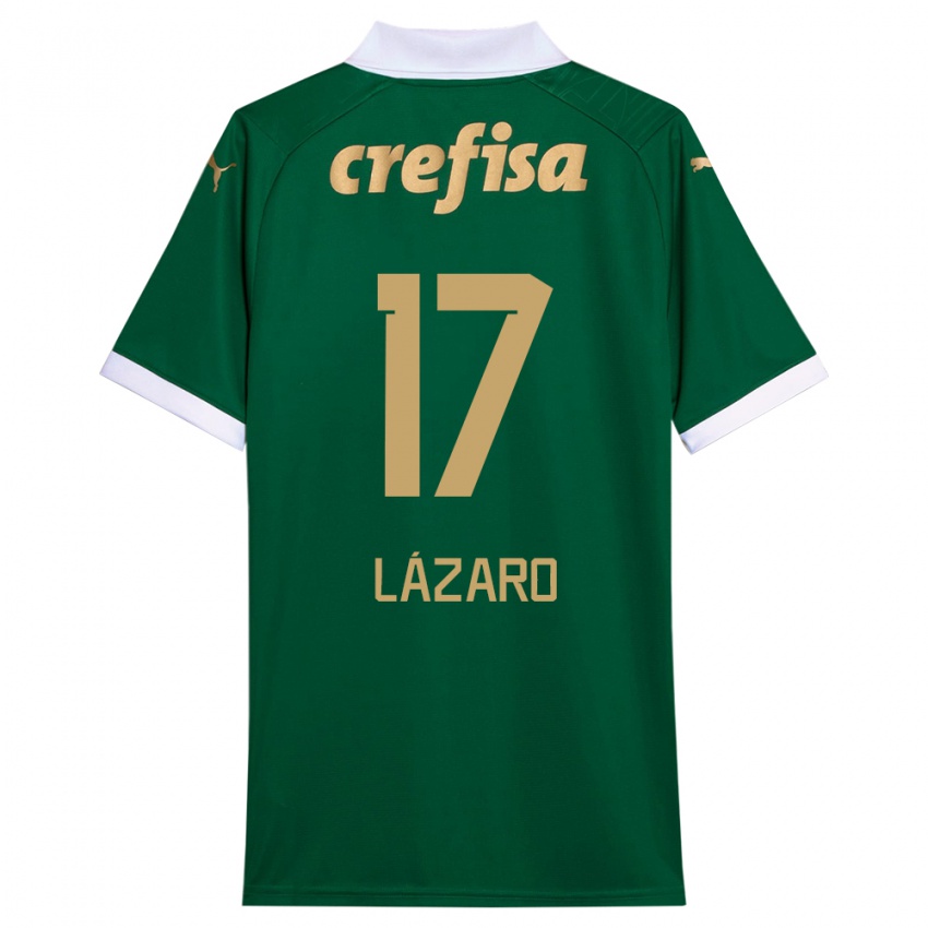 Kinderen Lazaro #17 Groen Wit Thuisshirt Thuistenue 2024/25 T-Shirt België