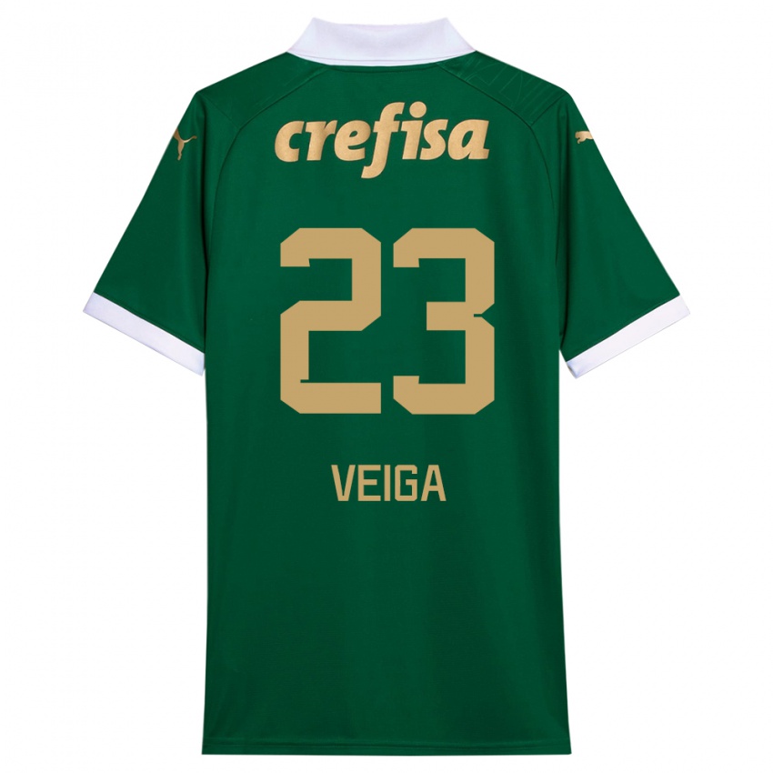 Kinderen Raphael Veiga #23 Groen Wit Thuisshirt Thuistenue 2024/25 T-Shirt België