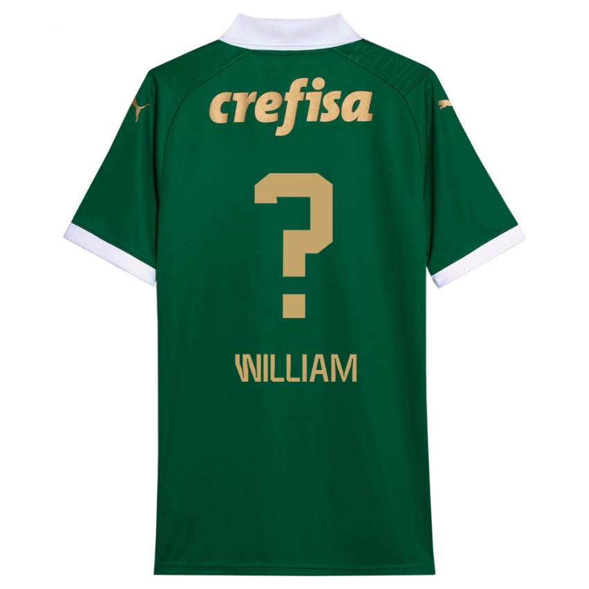 Kinderen William #0 Groen Wit Thuisshirt Thuistenue 2024/25 T-Shirt België