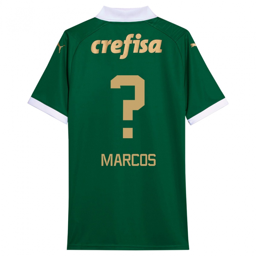 Enfant Maillot Antônio Marcos #0 Vert Blanc Tenues Domicile 2024/25 T-Shirt Belgique