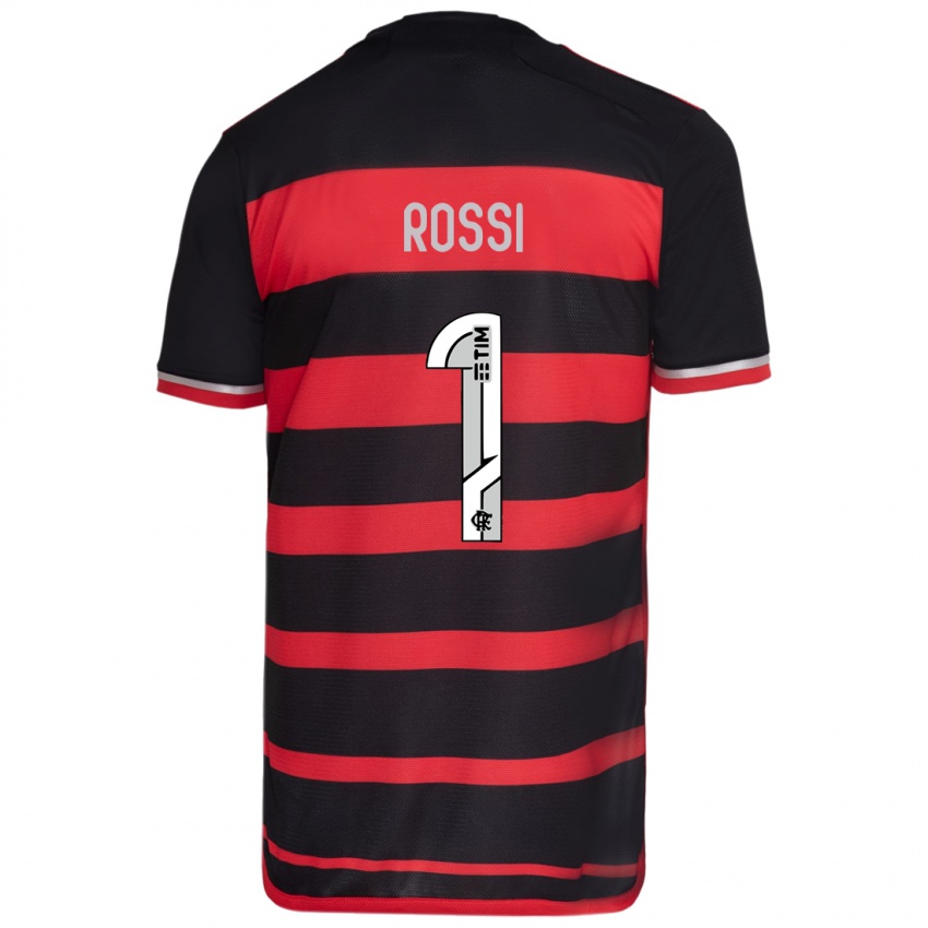 Kinderen Agustin Rossi #1 Rood Zwart Thuisshirt Thuistenue 2024/25 T-Shirt België