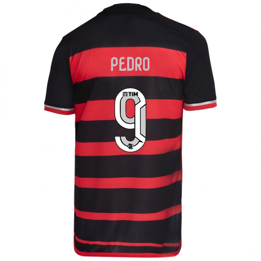 Kinderen Pedro #9 Rood Zwart Thuisshirt Thuistenue 2024/25 T-Shirt België