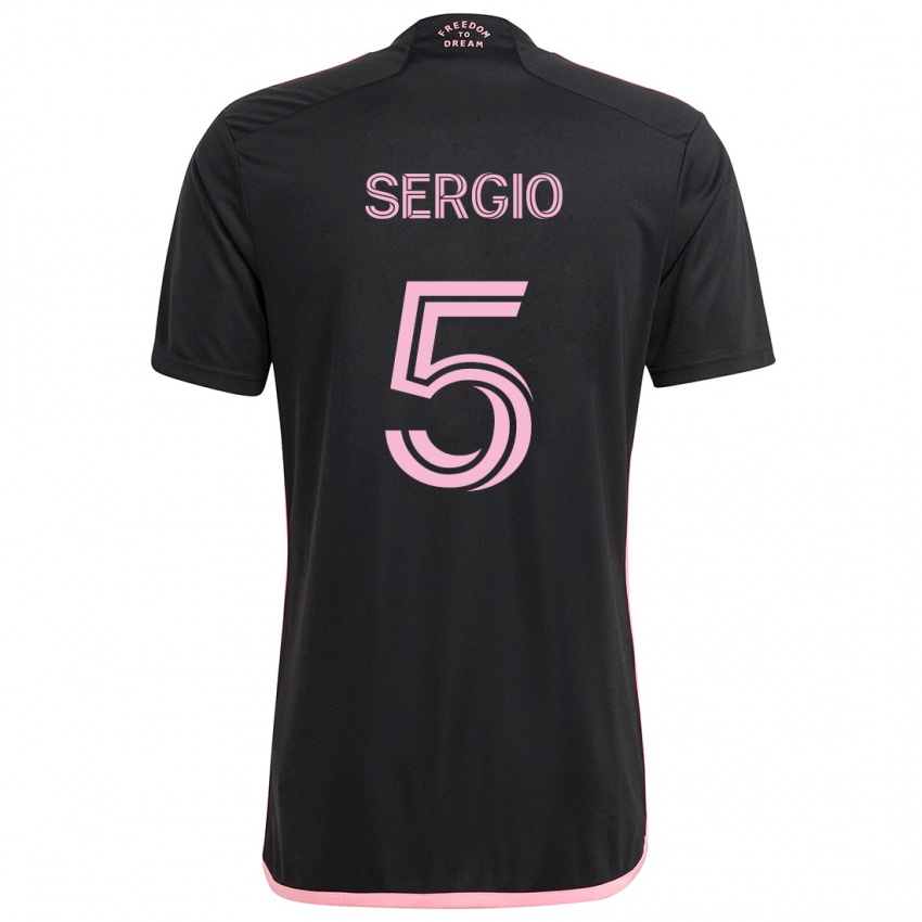 Kinderen Sergio Busquets #5 Zwart Uitshirt Uittenue 2024/25 T-Shirt België