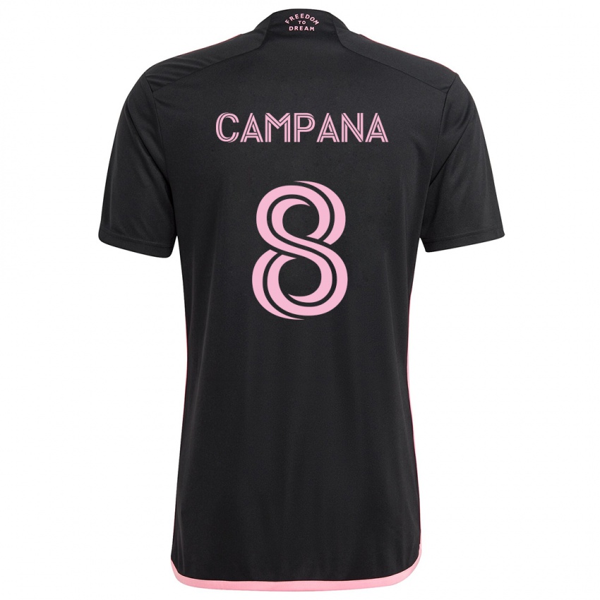 Kinderen Leonardo Campana #8 Zwart Uitshirt Uittenue 2024/25 T-Shirt België