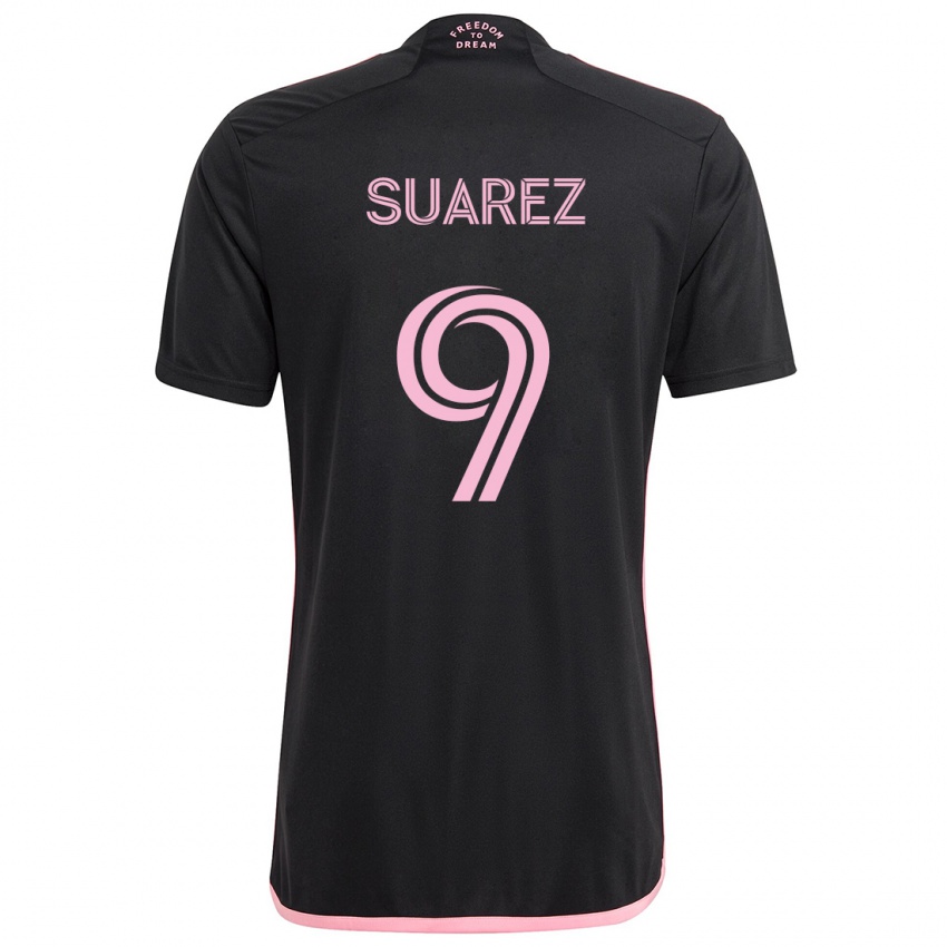 Kinderen Luis Suárez #9 Zwart Uitshirt Uittenue 2024/25 T-Shirt België