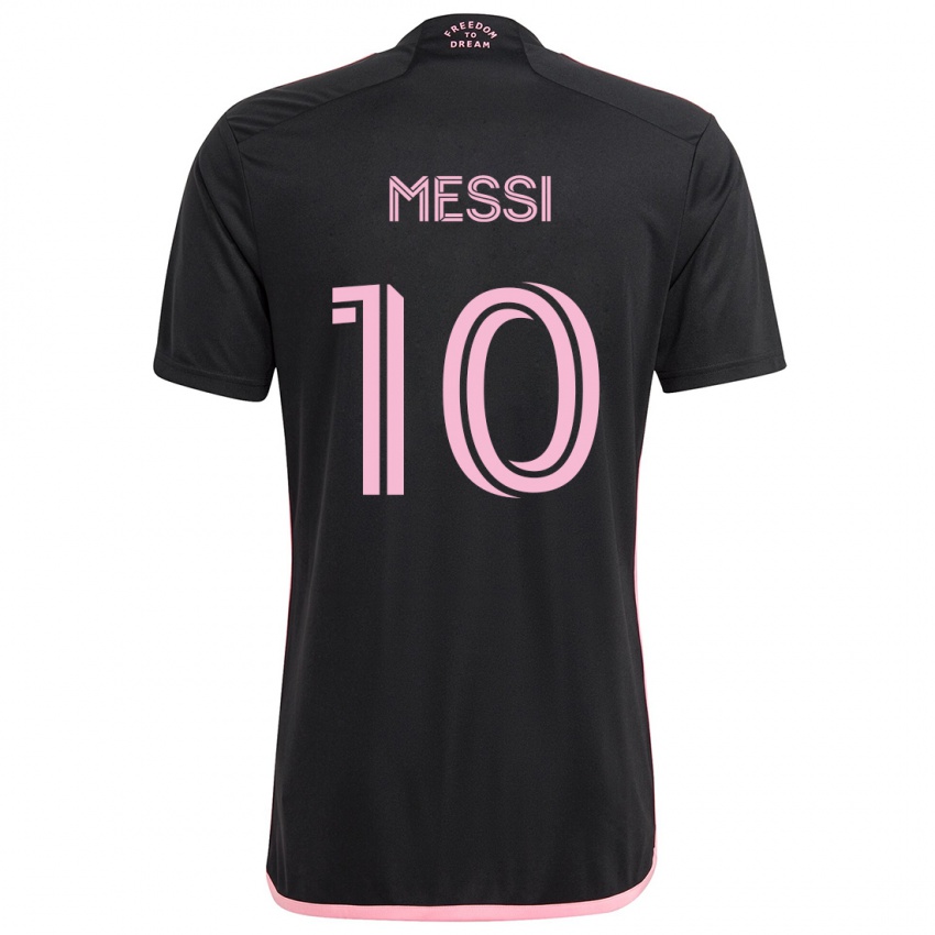 Kinderen Lionel Messi #10 Zwart Uitshirt Uittenue 2024/25 T-Shirt België