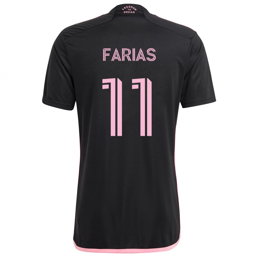 Kinderen Facundo Farías #11 Zwart Uitshirt Uittenue 2024/25 T-Shirt België