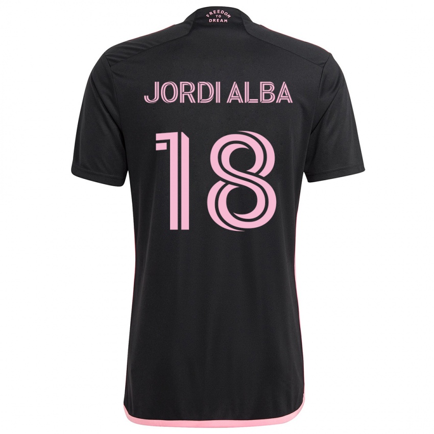 Kinderen Jordi Alba #18 Zwart Uitshirt Uittenue 2024/25 T-Shirt België