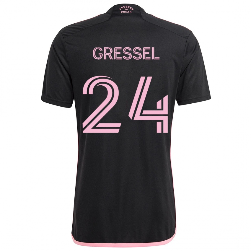 Kinderen Julian Gressel #24 Zwart Uitshirt Uittenue 2024/25 T-Shirt België