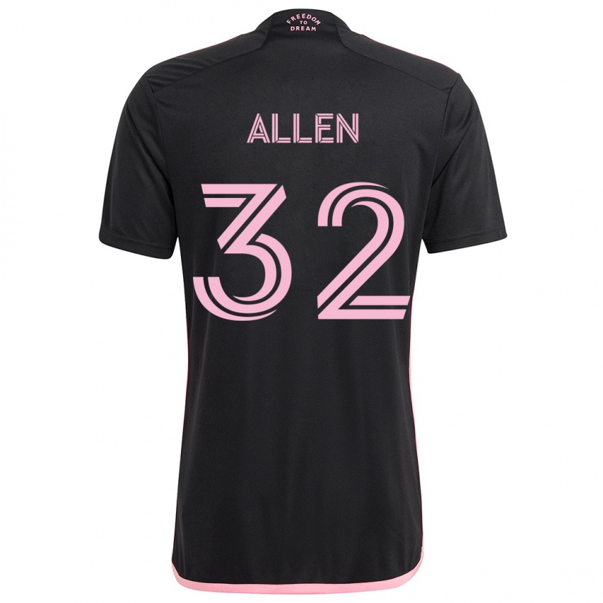 Kinderen Noah Allen #32 Zwart Uitshirt Uittenue 2024/25 T-Shirt België