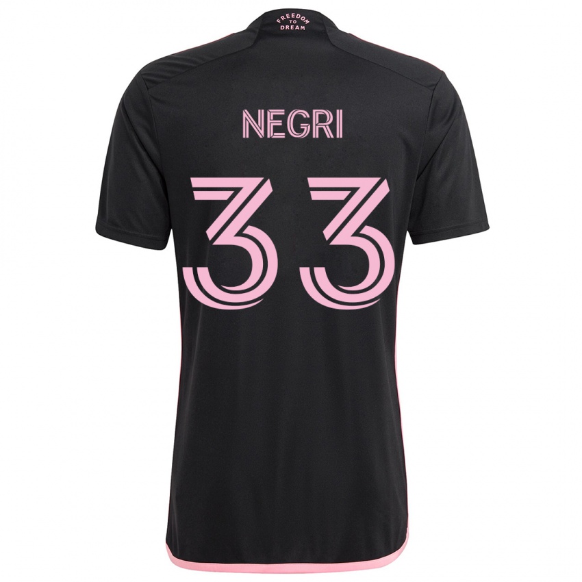 Kinderen Franco Negri #33 Zwart Uitshirt Uittenue 2024/25 T-Shirt België