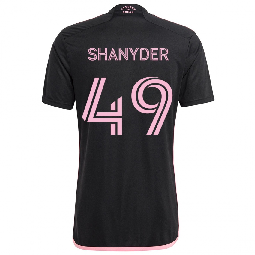 Kinderen Shanyder Borgelin #49 Zwart Uitshirt Uittenue 2024/25 T-Shirt België