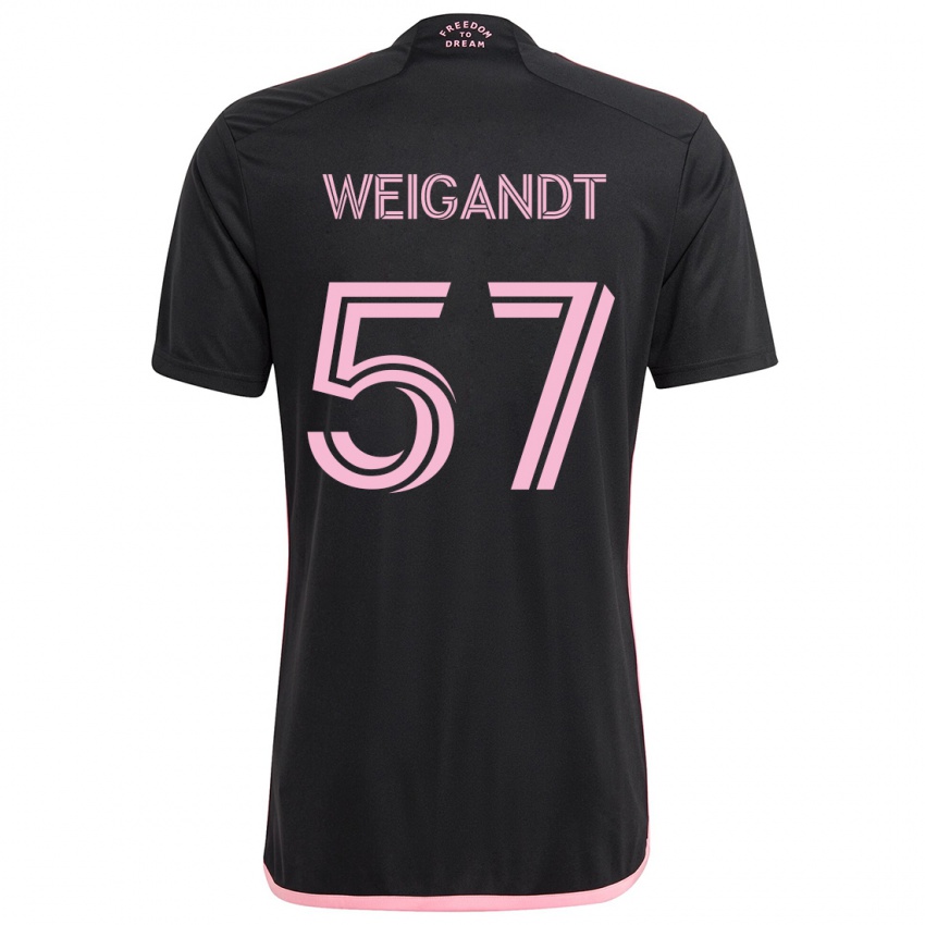 Kinderen Marcelo Weigandt #57 Zwart Uitshirt Uittenue 2024/25 T-Shirt België