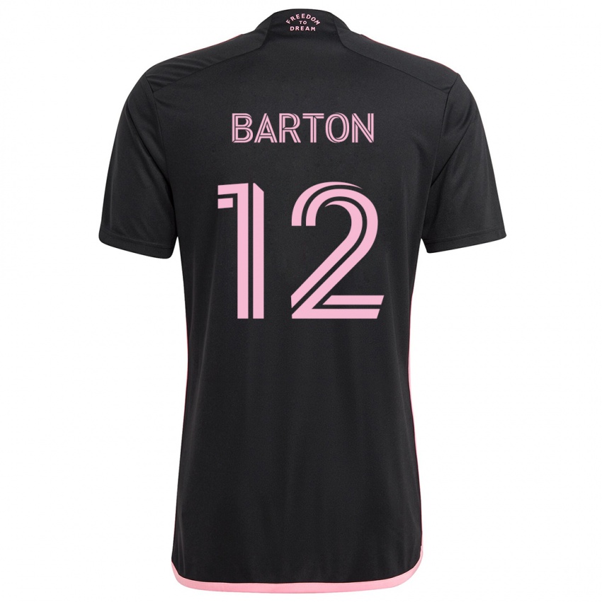 Kinderen Tye Barton #12 Zwart Uitshirt Uittenue 2024/25 T-Shirt België