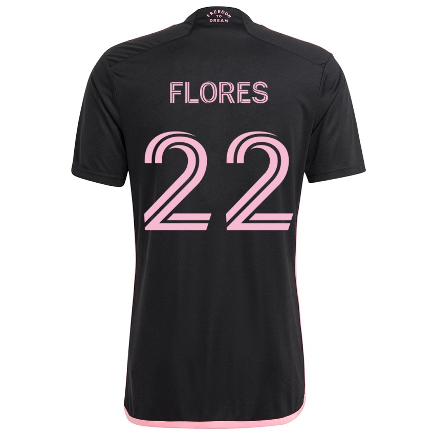 Kinderen Alejandro Flores #22 Zwart Uitshirt Uittenue 2024/25 T-Shirt België