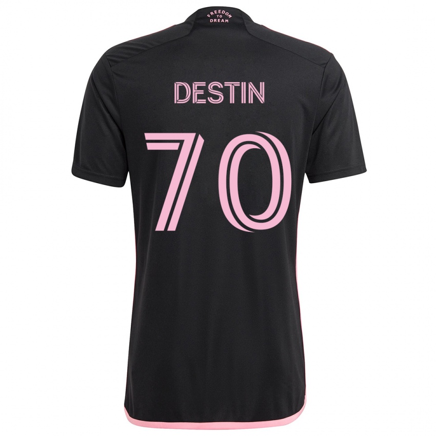 Kinderen Bryan Destin #70 Zwart Uitshirt Uittenue 2024/25 T-Shirt België