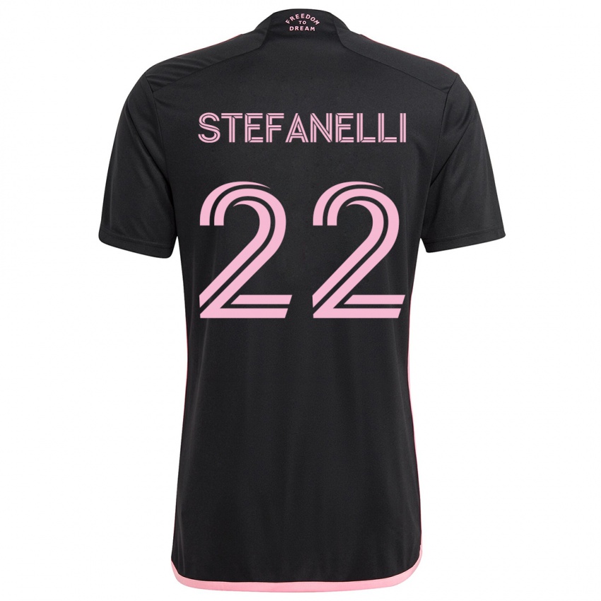 Kinderen Nicolás Stefanelli #22 Zwart Uitshirt Uittenue 2024/25 T-Shirt België