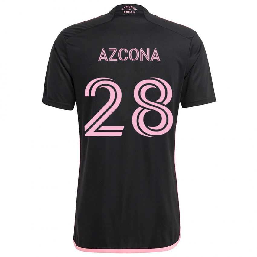 Kinderen Edison Azcona #28 Zwart Uitshirt Uittenue 2024/25 T-Shirt België