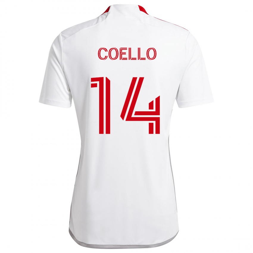 Kinderen Alonso Coello #14 Wit Rood Uitshirt Uittenue 2024/25 T-Shirt België