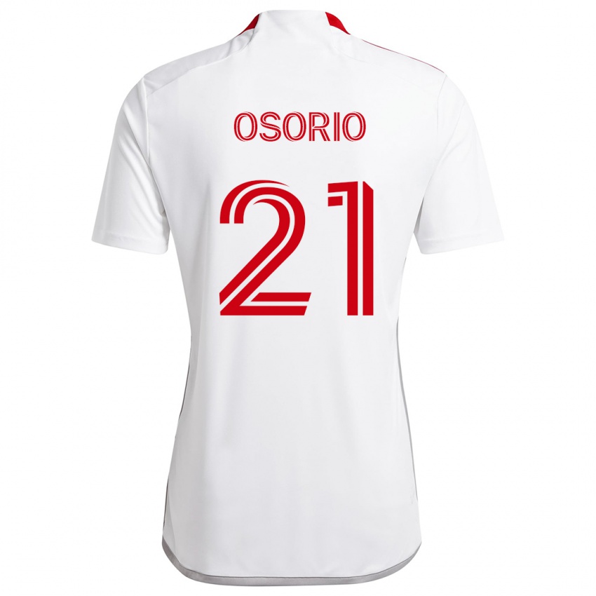 Enfant Maillot Jonathan Osorio #21 Blanc Rouge Tenues Extérieur 2024/25 T-Shirt Belgique