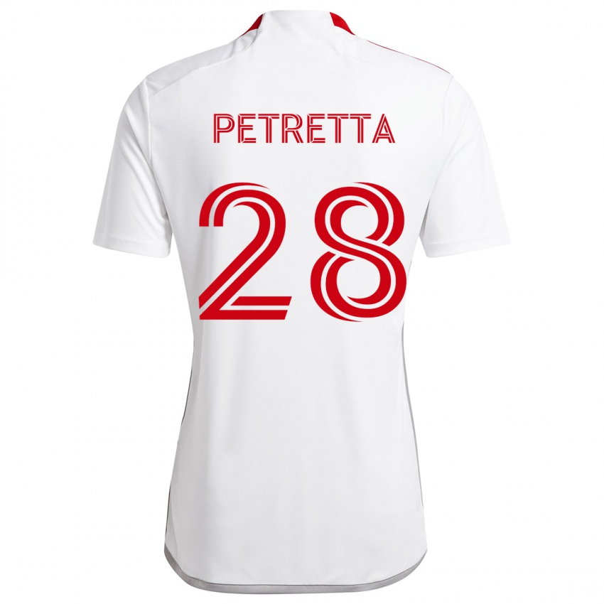 Kinderen Raoul Petretta #28 Wit Rood Uitshirt Uittenue 2024/25 T-Shirt België