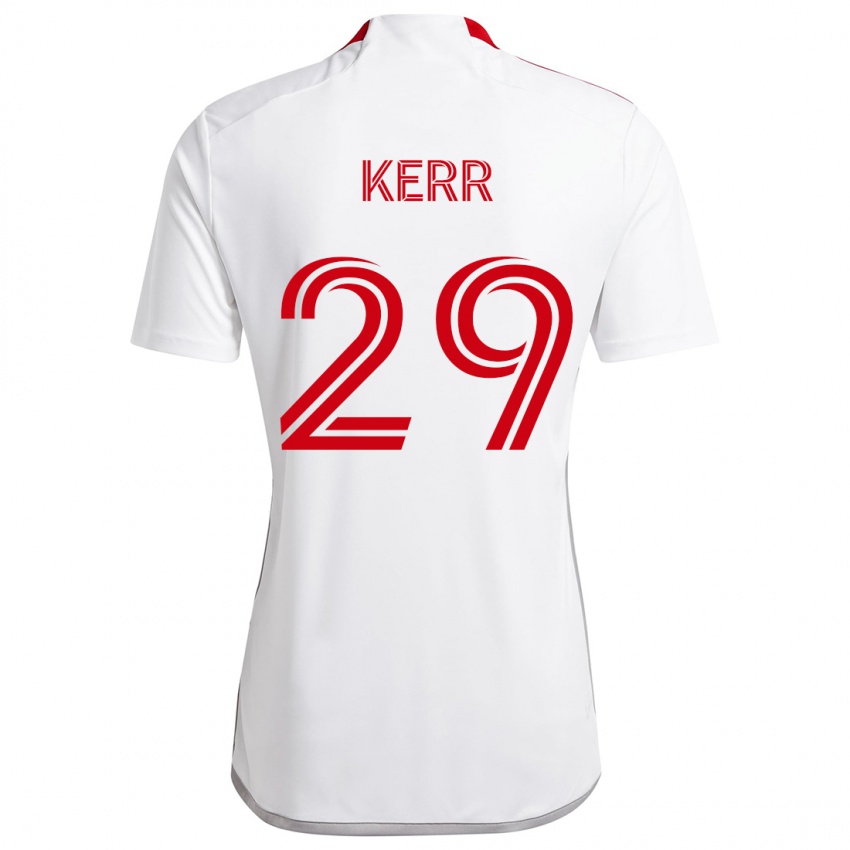 Kinderen Deandre Kerr #29 Wit Rood Uitshirt Uittenue 2024/25 T-Shirt België